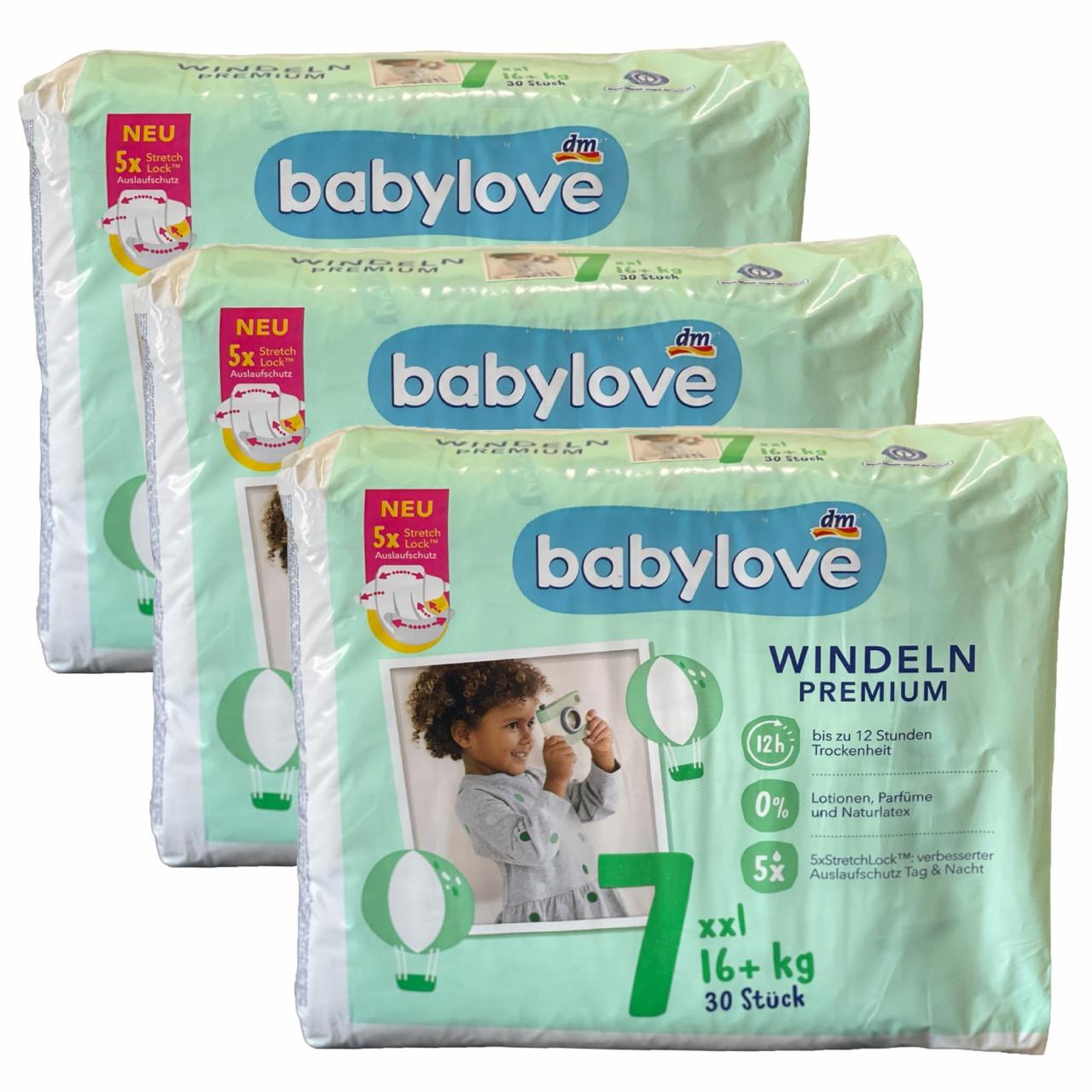 Підгузки дитячі Babylove Premium 7 XXL 16+ кг 90 шт. (2301031493)