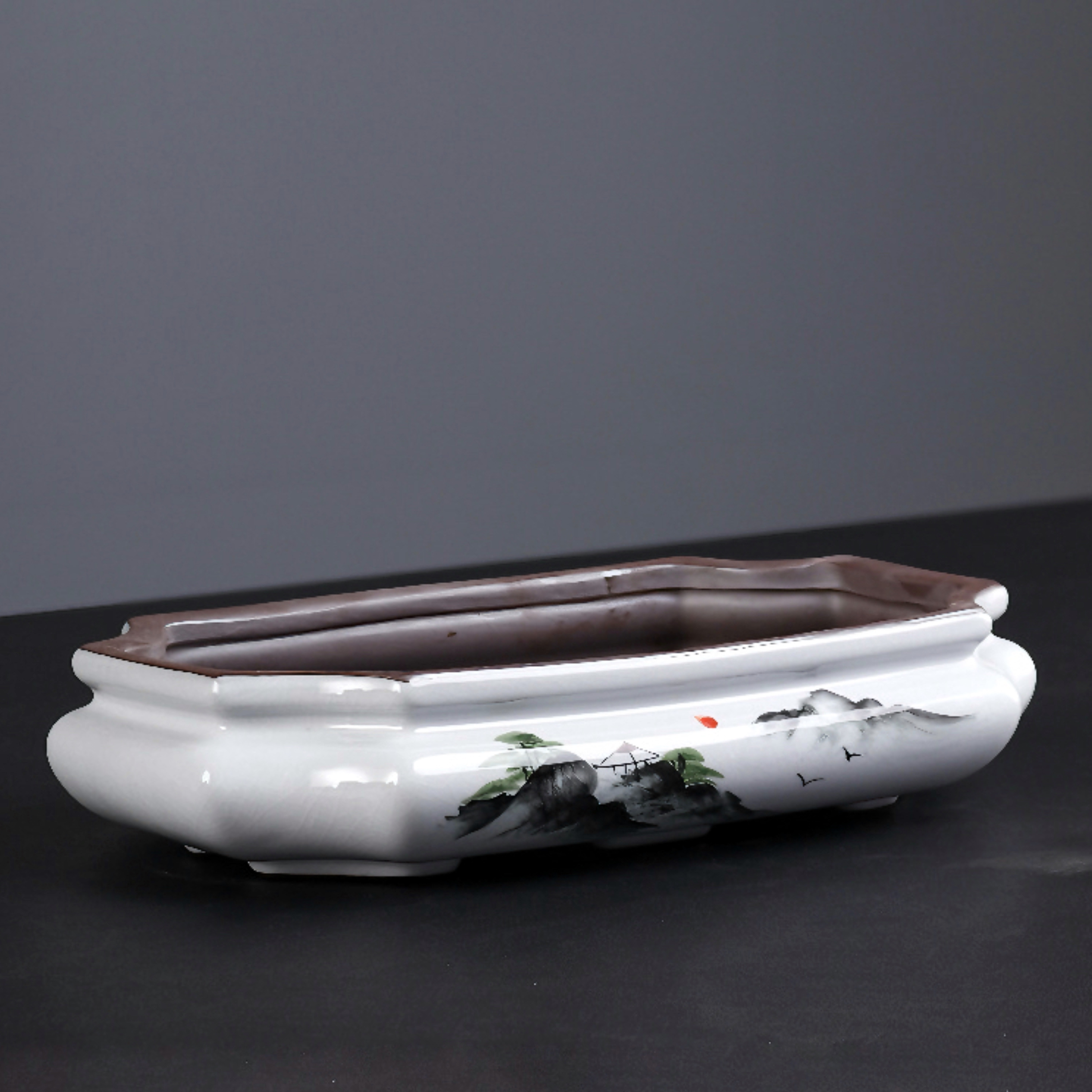 Горщик для бонсай Сенто керамічний 26,5х16х5,5 см