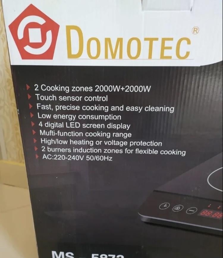 Плита настольная Domotec MS-5872 электрическая индукционная со стеклокерамической поверхностью 4000 Вт (21785594) - фото 3