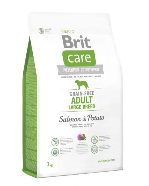 Корм для собак сухой Brit Care GF Large Breed Salmon and Potato для взрослых 3 кг