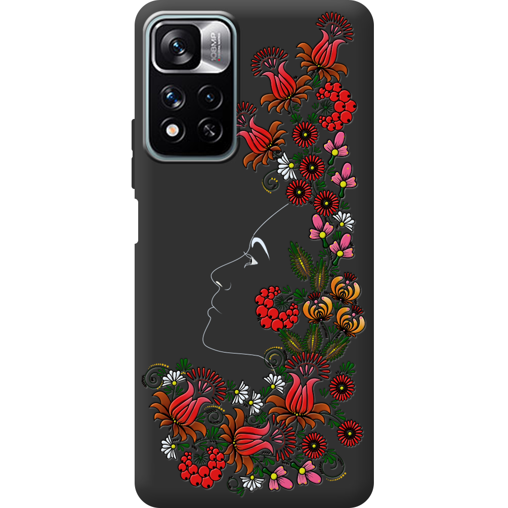 Чехол BoxFace Xiaomi Redmi Note 11 Pro Plus 5G 3D Ukrainian Muse Черный силикон (44441-bk64-44442)