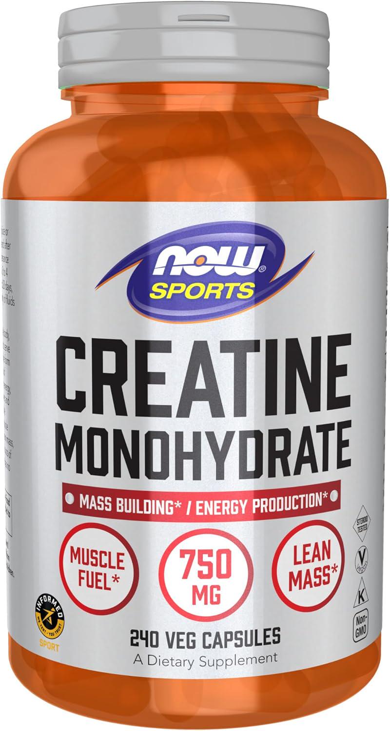 Креатин NOW Creatine Monohydrate 240 Капсул 750 мг