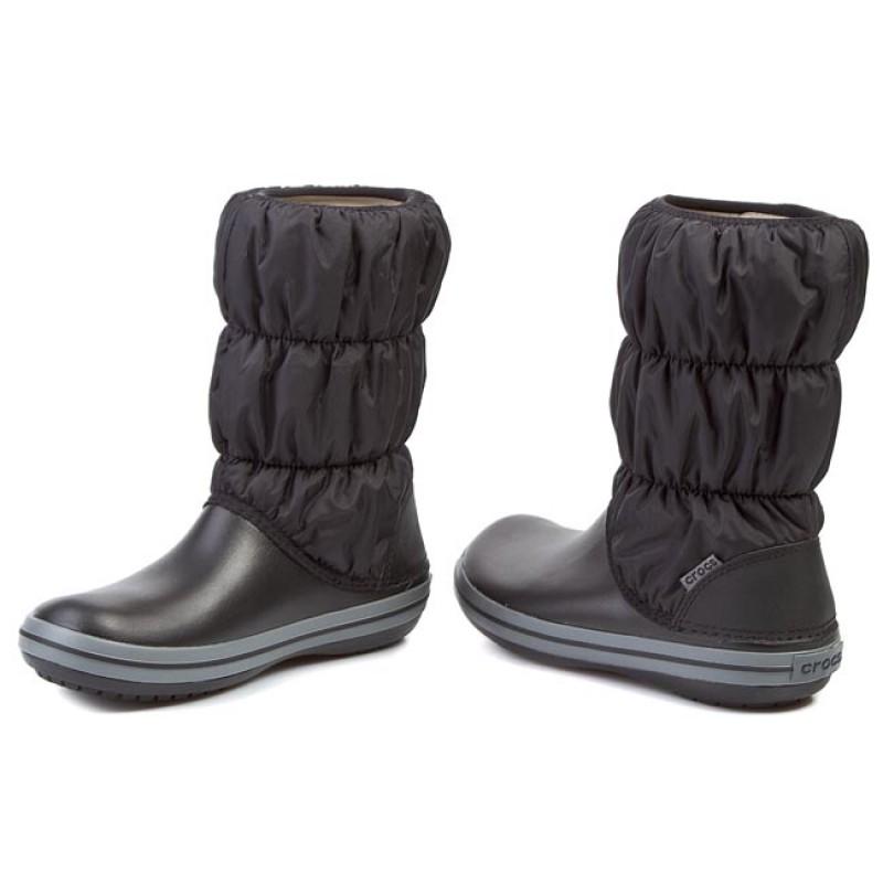 Дутики женские Crocs Winter Puff Boot M5W7 р. 37/24 см Black/Charcoal (14614) - фото 3