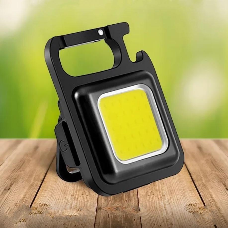 Фонарик-брелок мини Led с открывателем и карабином карманный аккумуляторный портативный mini с магнитом