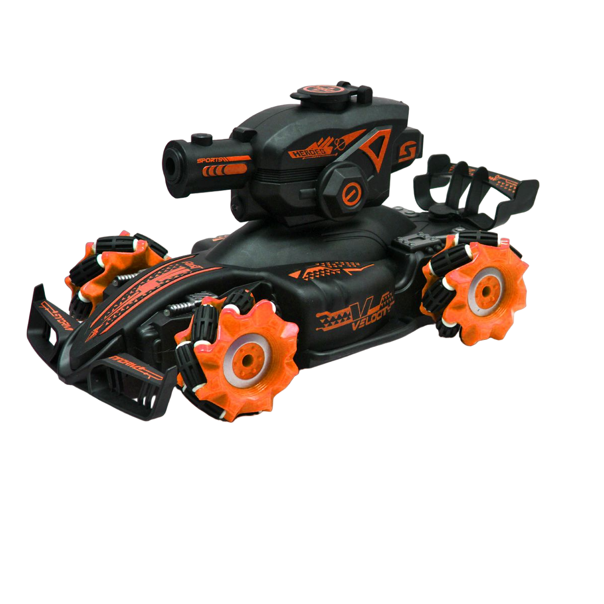 Машина на радіокеруванні Jt toys spray racing з парою стріляє орбізами Помаранчевий (1-6-222520)