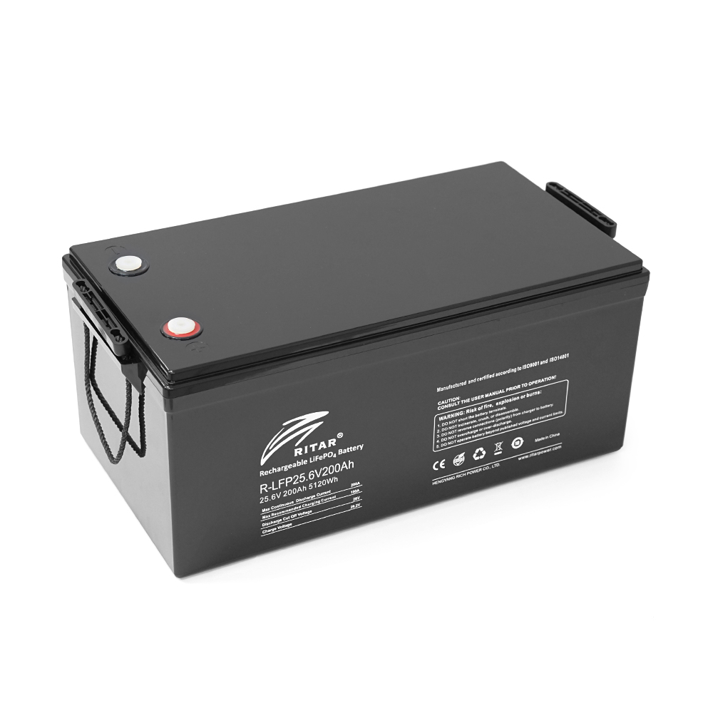 Аккумуляторная батарея Ritar LiFePO4 25,6V 200 Ah BMS100A для солнечных систем 4000 циклов (27415)