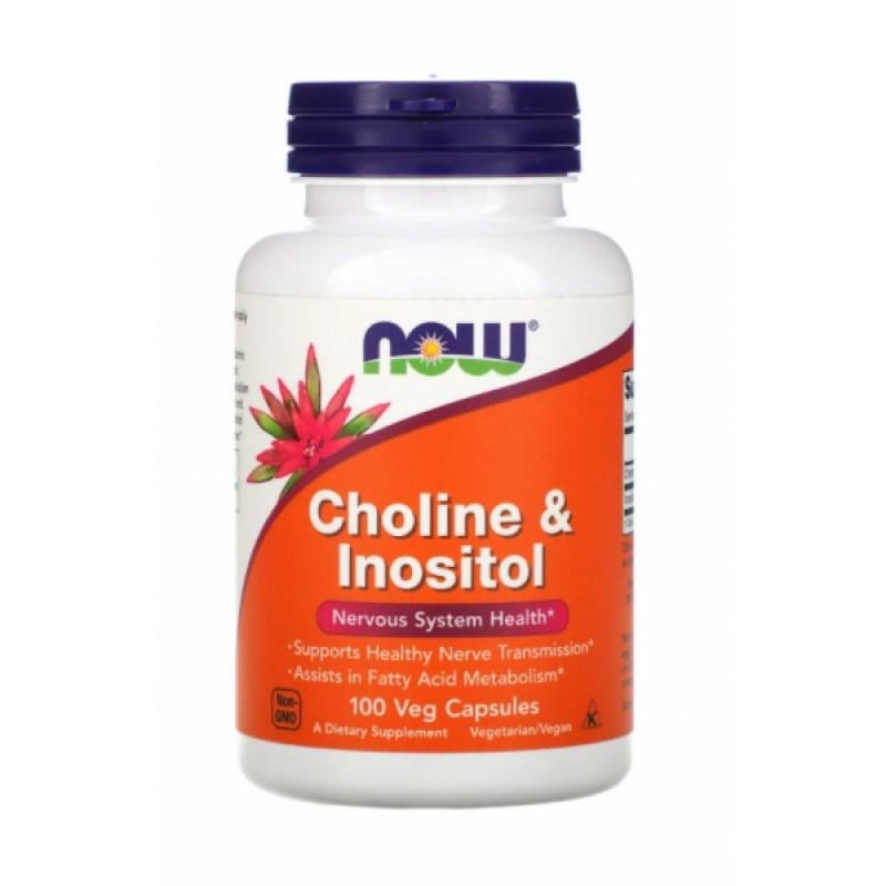 Витамины Now Foods Choline Inositol 500 мг 100 капс. (NOW-00470)