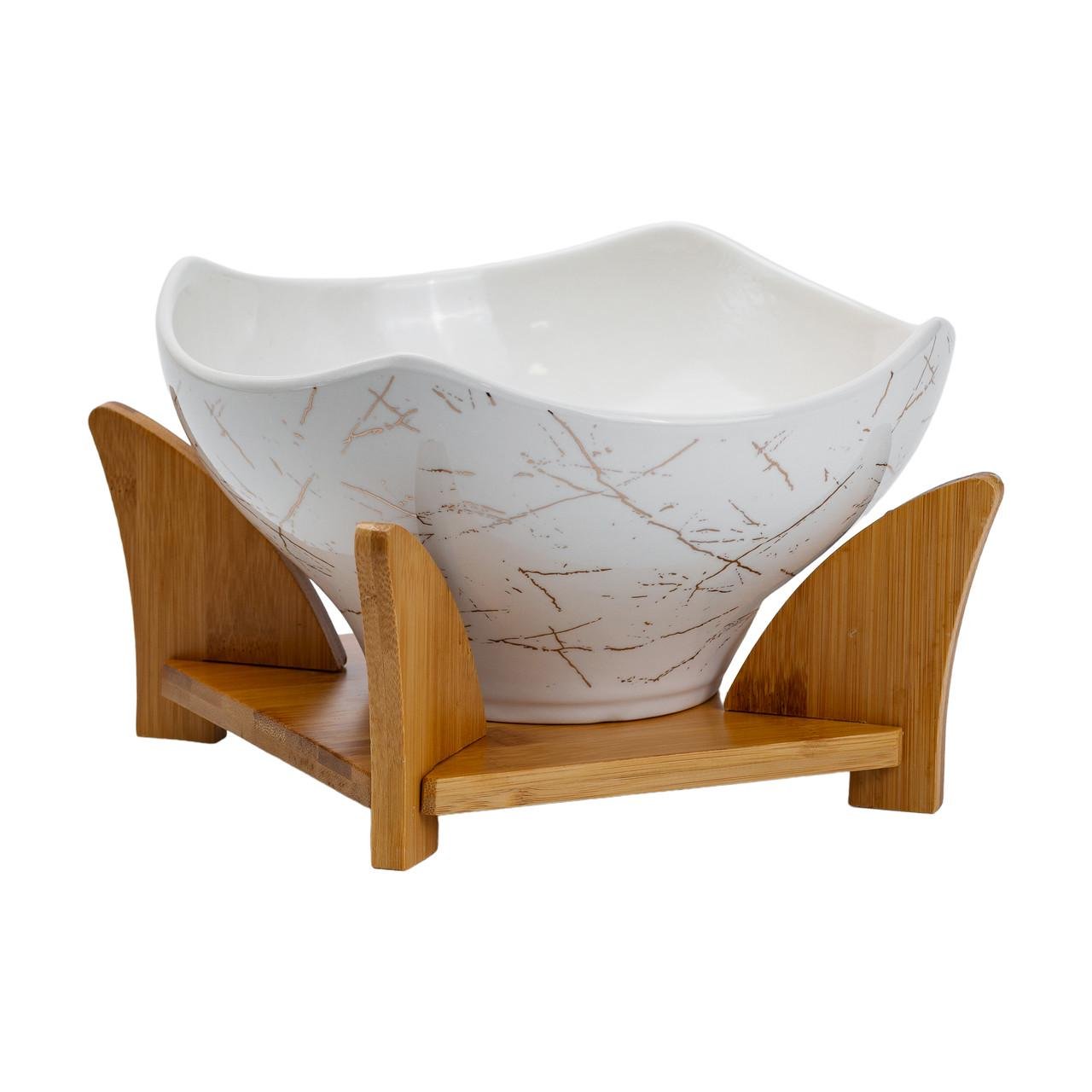 Салатниця керамічна з ложкою та вилкою на підставці 22х22х14 см (HP1228) - фото 9 Салатниця керамічна з ложкою та вилкою на підставці 22х22х14 см (HP1228) - фото 9