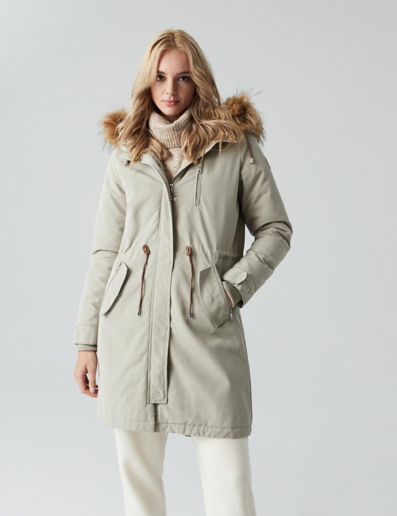 Куртка женская парка Diverse TAYGA XS Светлый хаки (5902598781611)