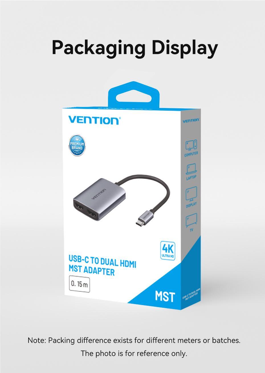 Карта видеозахвата Vention Type-C-2x HDMI 4K 30Гц 1080p 60Гц режимы Черный (ACZHB) - фото 14