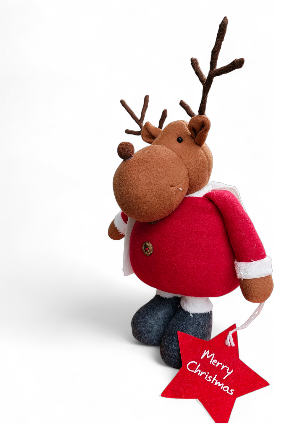 Мягкая игрушка Livarno Home Plush Soft Рождественский олень с телесопичными ногами 66 см Красный (7996) - фото 4 Мягкая игрушка Livarno Home Plush Soft Рождественский олень с телесопичными ногами 66 см Красный (7996) - фото 4