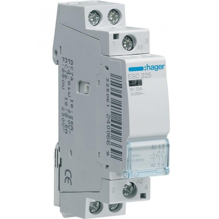 Контактор модульный Hager ESC225 25А 230 В AC 2НВ (00000045939)
