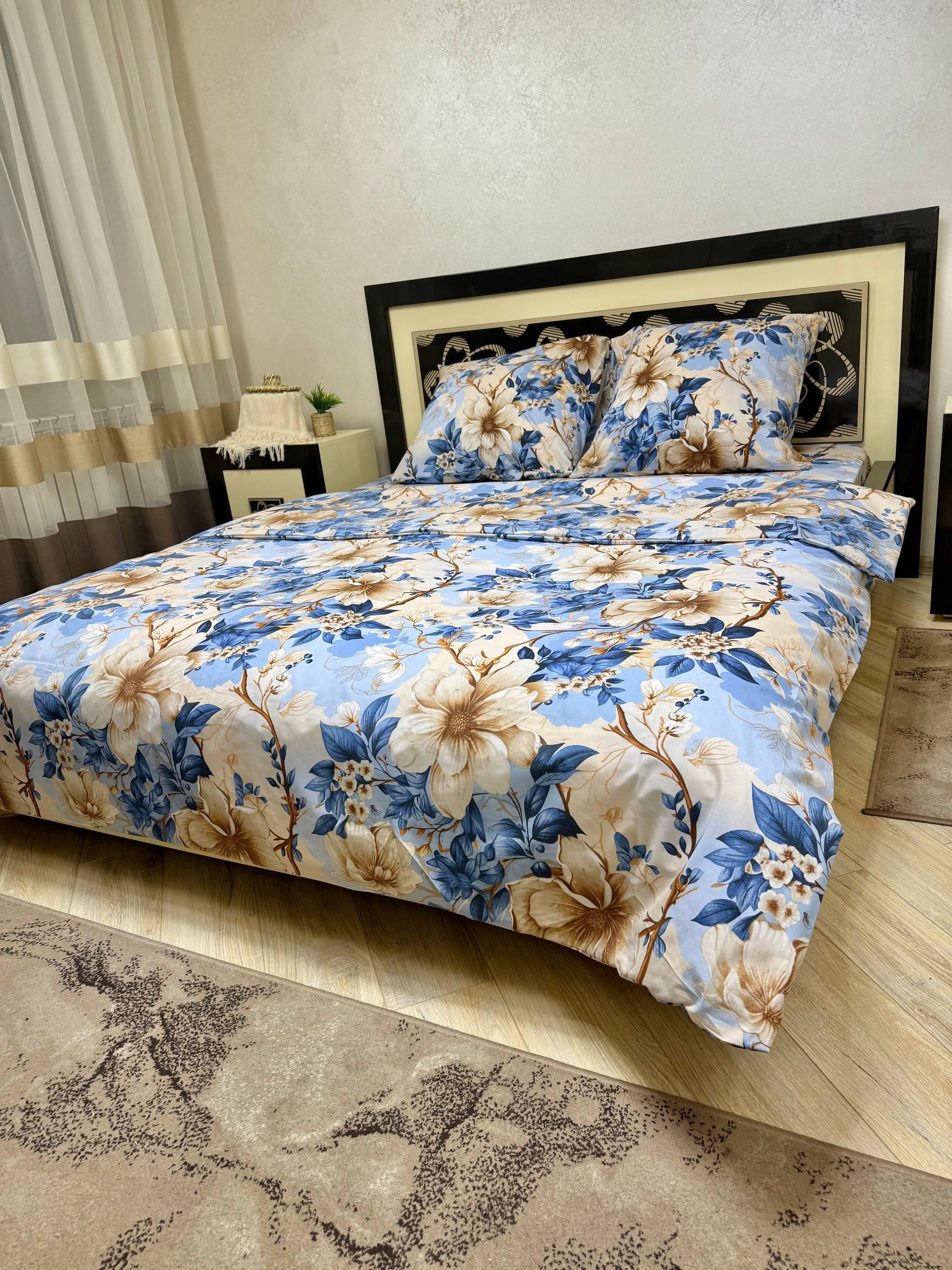 Комплект постельного белья Волшебный миг хлопковое двуспальное 180x220/70х70 см Голубой (32367785)