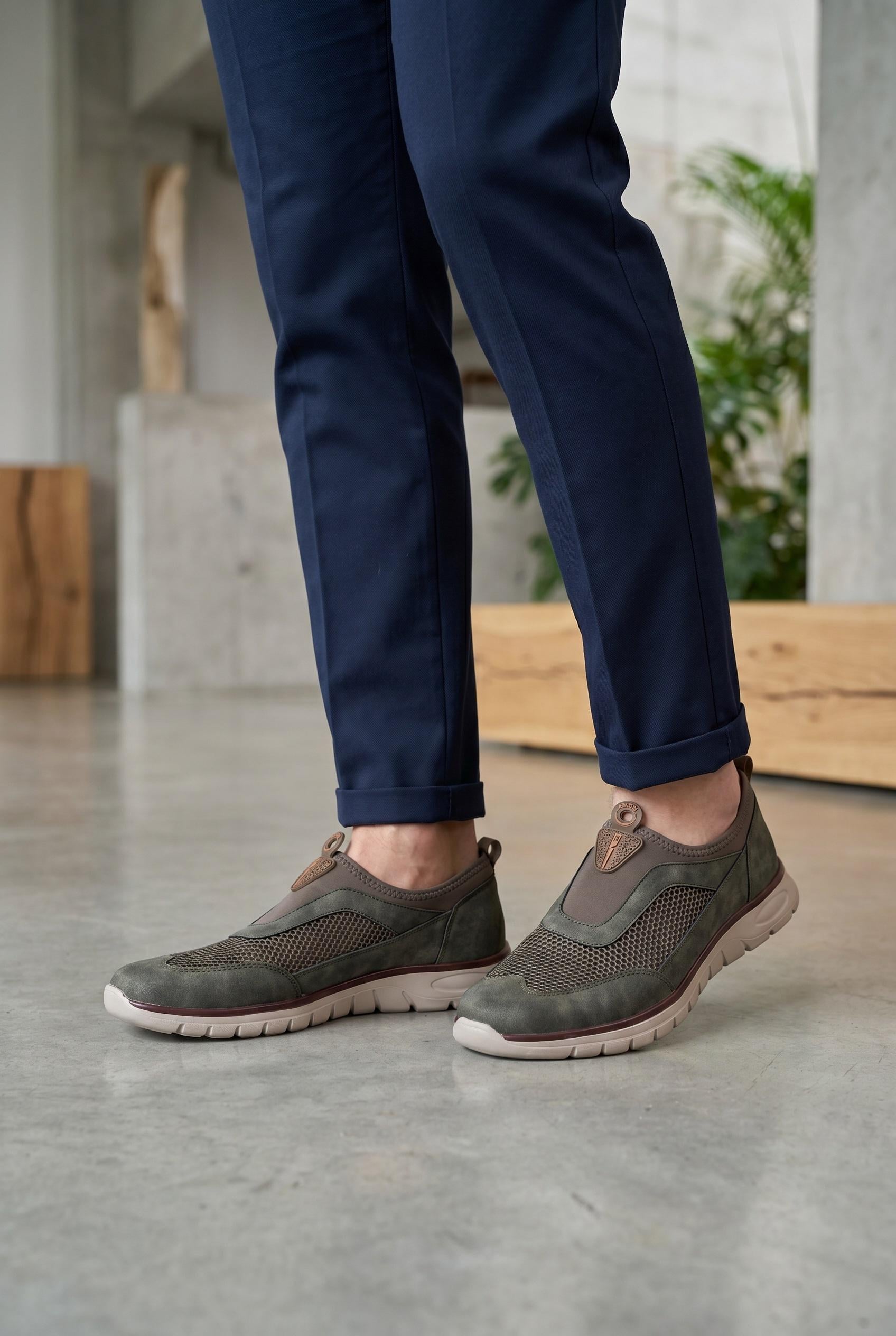 Слипоны мужские Where Uwear 350978 р. 44 Зеленый