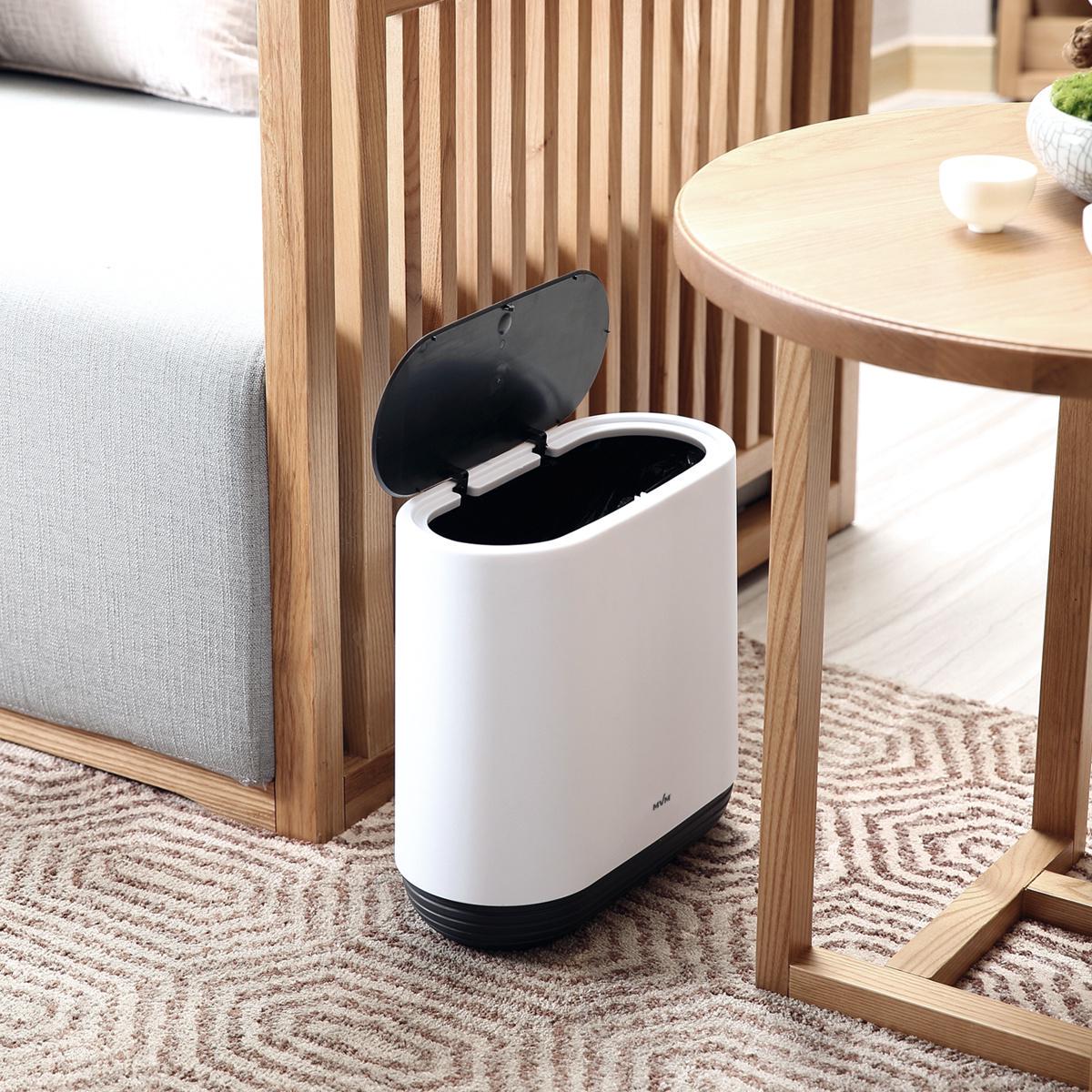 Відро для сміття MVM BP-14 пластикове 10 л Білий/Чорний (BP-14 WHITE/BLACK) - фото 3 Відро для сміття MVM BP-14 пластикове 10 л Білий/Чорний (BP-14 WHITE/BLACK) - фото 3