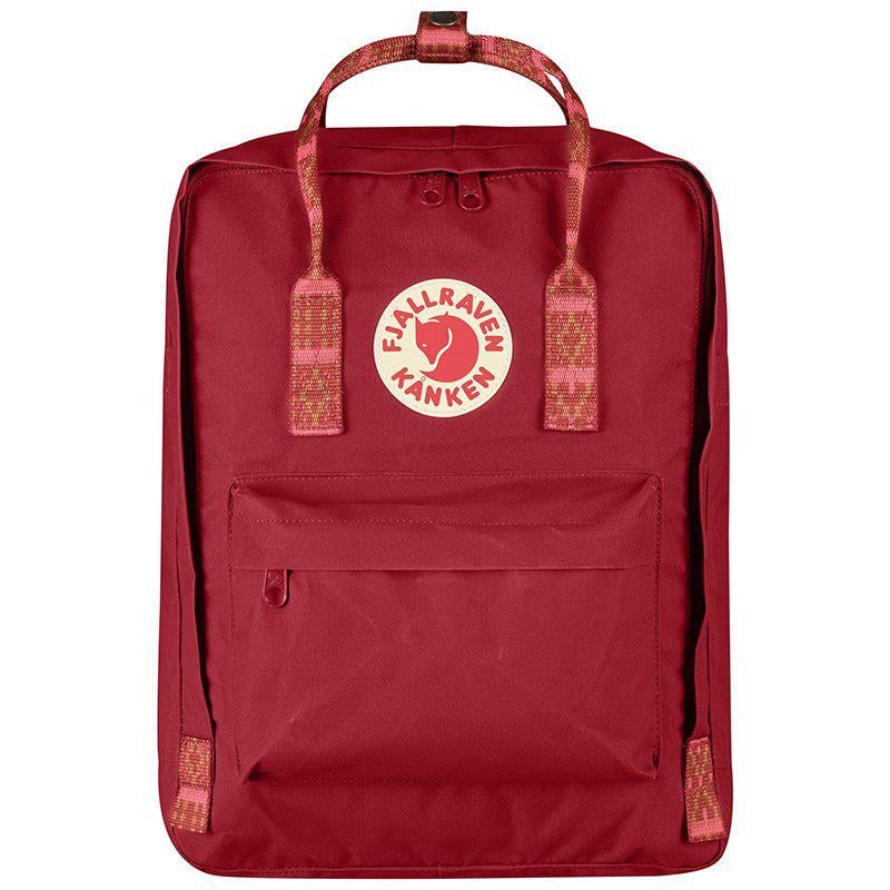 Городской рюкзак Fjallraven Kanken Deep Red-Folk Pattern 16 л (23510.325-903)