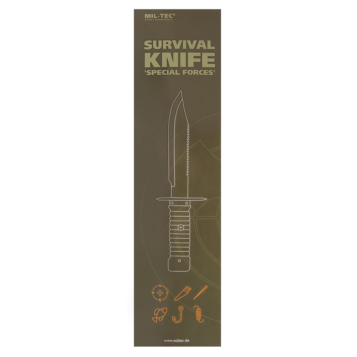 ᐉ Нож с Пилой Mil-Tec Special Forces Survival Knife (15368000) • Купить ...