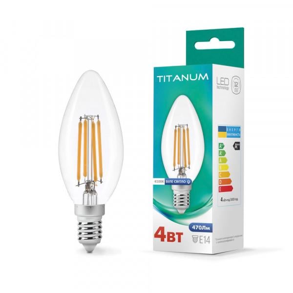 Led лампа Titanum Filament C37 4 W E14 4100 K (25523)