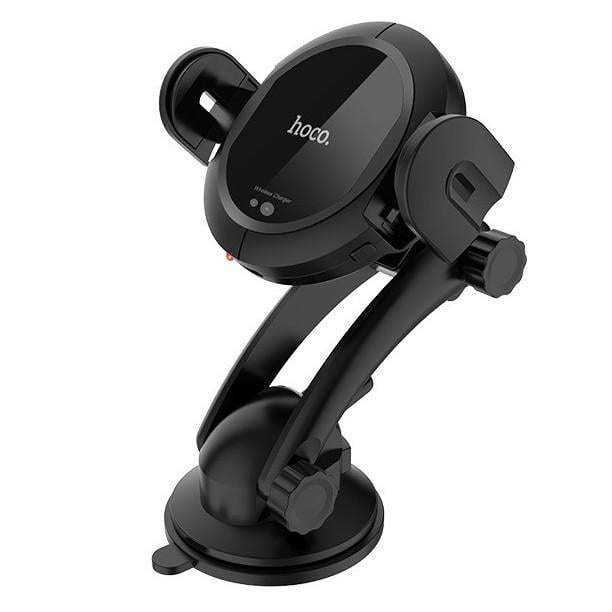 Автодержатель с беспроводной зарядкой Hoco W5 Auto Induction Wireless Charging, Black