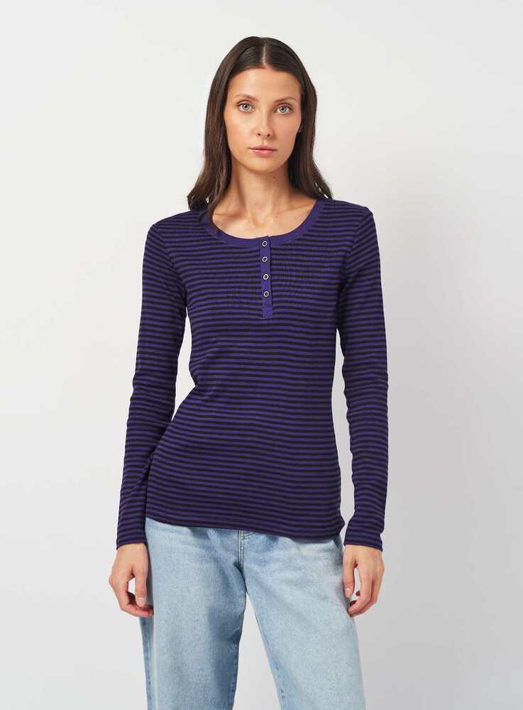 Футболка C & A 77818/2080259x35 длинный рукав женская XS Фиолетовый (184270)