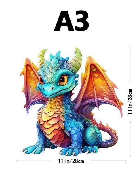 Пазлы деревянные дракончик А3 (658) - фото 4 Пазлы деревянные дракончик А3 (658) - фото 4