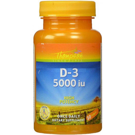 Витамин D Thompson D-3 5000 IU 30 Softgels (THO-24169) Витамин D Thompson D-3 5000 IU 30 Softgels (THO-24169)