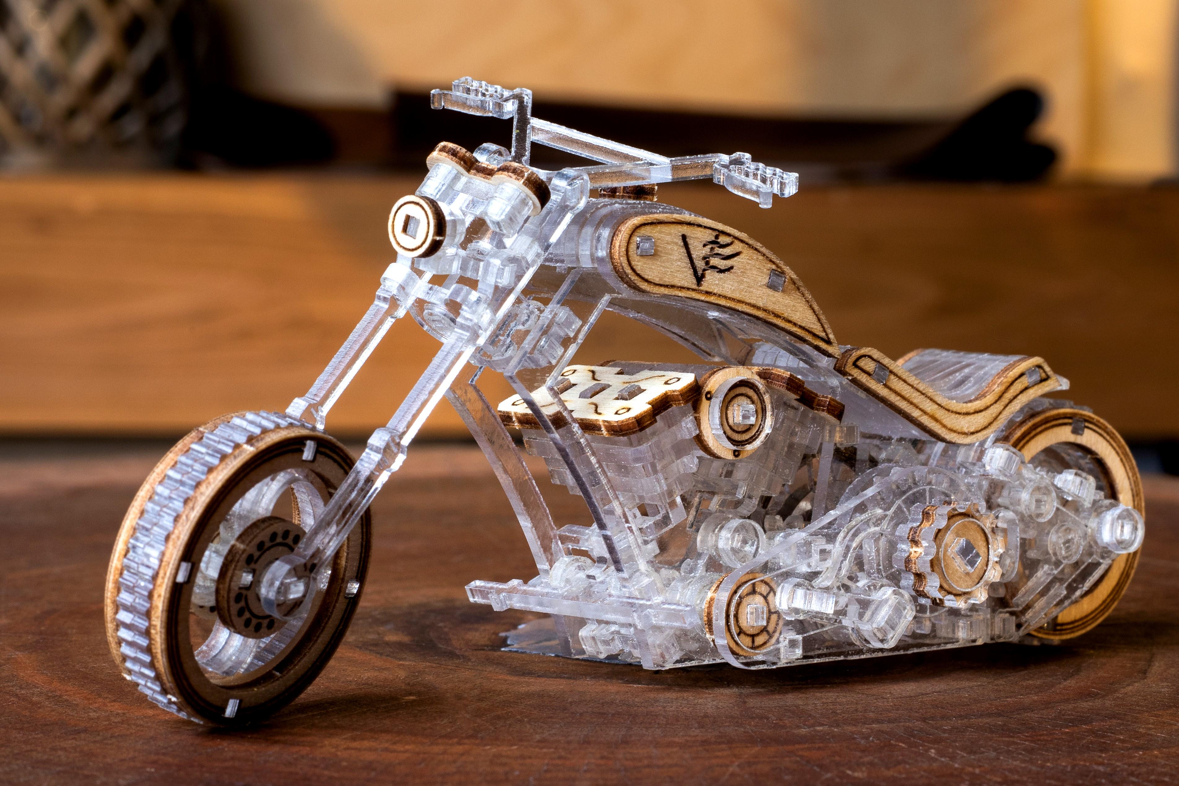Конструктор деревянный Viter Models Мотоцикл Сhopper-v1 (Сhopper-v1) - фото 3