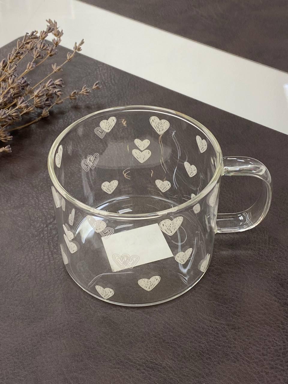 Чашка OLens Велика любов скляна 480 мл Прозорий (102-792) - фото 2