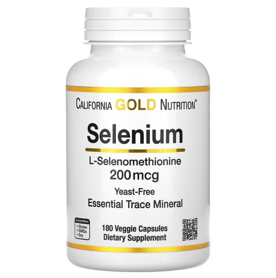Натуральная добавка California Gold Nutrition Selenium Yeast-Free 200 мкг 180 капсул (CGN-01352)