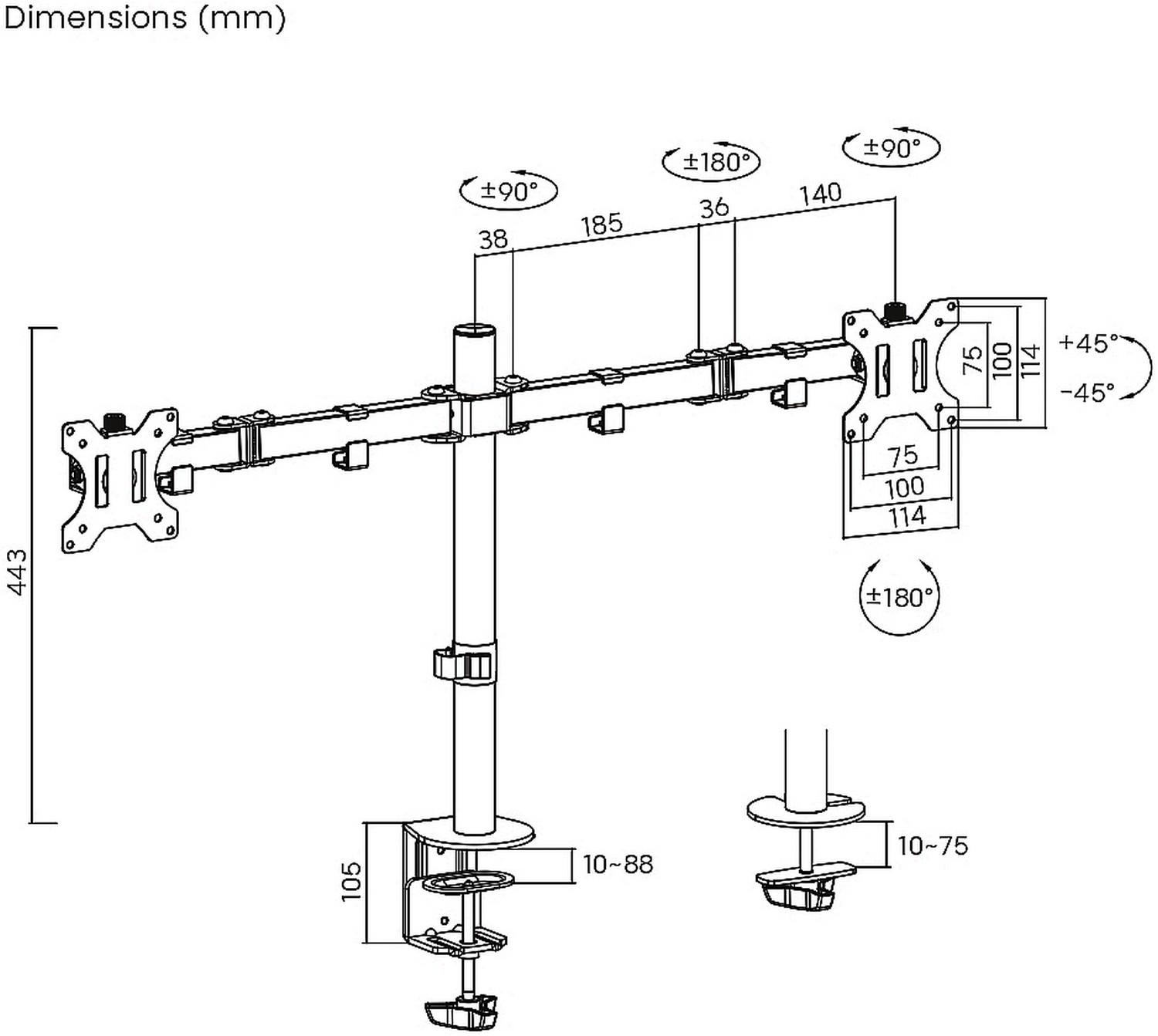Кріплення настільне LDT12-C024N для телевізора 13-32" (TV035) - фото 6 Кріплення настільне LDT12-C024N для телевізора 13-32" (TV035) - фото 6