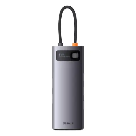 Хаб BASEUS Metal Gleam Series 4в1 Multifunctional Type-C HUB Type-C to USB 3х4 WKWG070013 Grey - фото 2