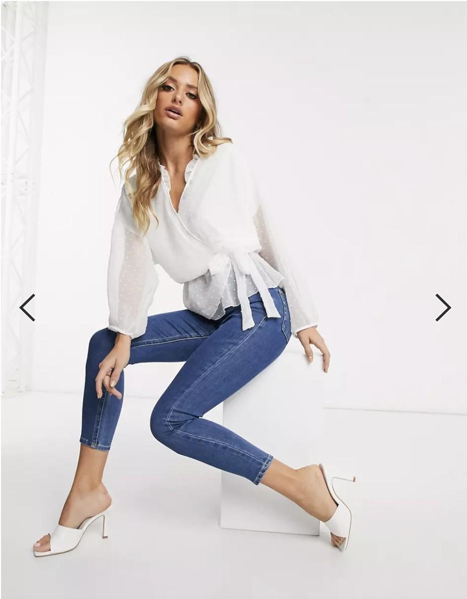 Блуза на запах Boohoo M Белый (9880/44) - фото 7 Блуза на запах Boohoo M Белый (9880/44) - фото 7