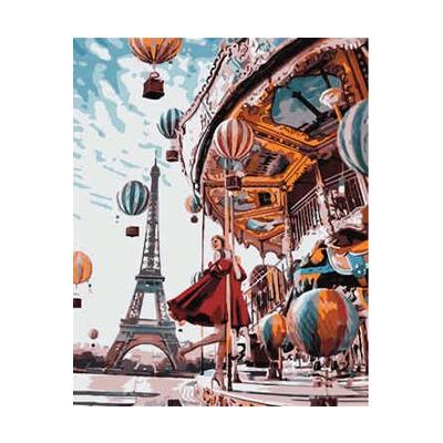 Картина по номерам Strateg Натюрморты Воздушные шары и карусель в термопакете 40х50 см (VA-0489-mt)