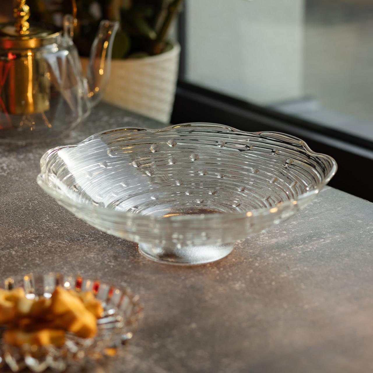 Фруктовниця скляна для фруктів