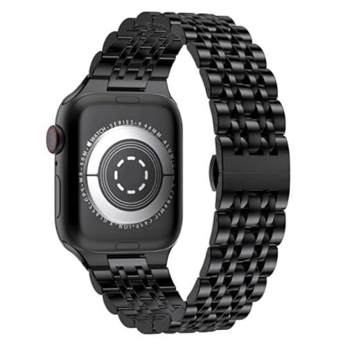 Браслет стальной BeWatch для Apple Watch series 3/4/5/6 с шириной корпуса 42/44 мм Link Черный (1021401)