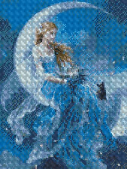 Алмазная мозаика Strateg Лунная фея 30х40 см (НХ312)