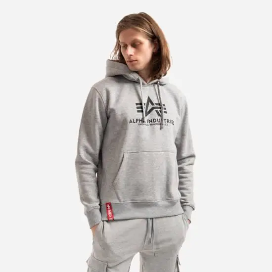 Худи Alpha Industries Basic Hoody Grey (178312/17GS) - фото 4