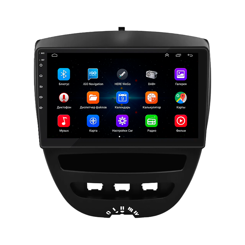 Штатная магнитола 10" Lesko для Toyota Aygo I Рестайлинг 2 2012-2014 1/16Gb/ Wi-Fi Optima Тойота