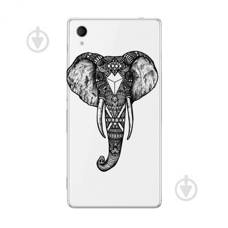 Чехол с рисунком Printed Silicone для Sony Xperia M4 Aqua Слон (hub_ZXEK71171)