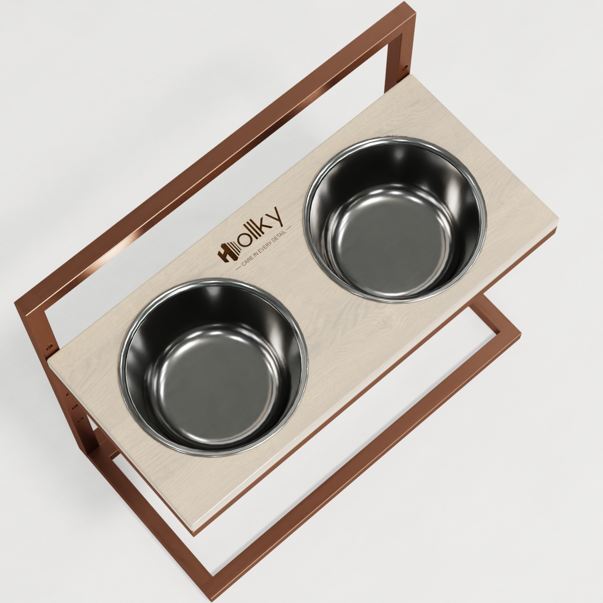 Миски на регулируемой подставке для больших собак Hollky Flex L 2х1,8 л (FL-502850-GLWH) - фото 8