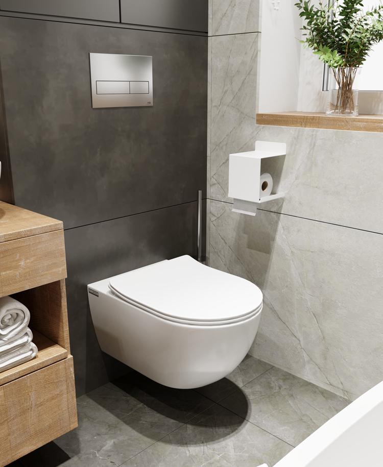 Полка для туалетной бумаги NC Home Universal Белый (110482) - фото 2 Полка для туалетной бумаги NC Home Universal Белый (110482) - фото 2