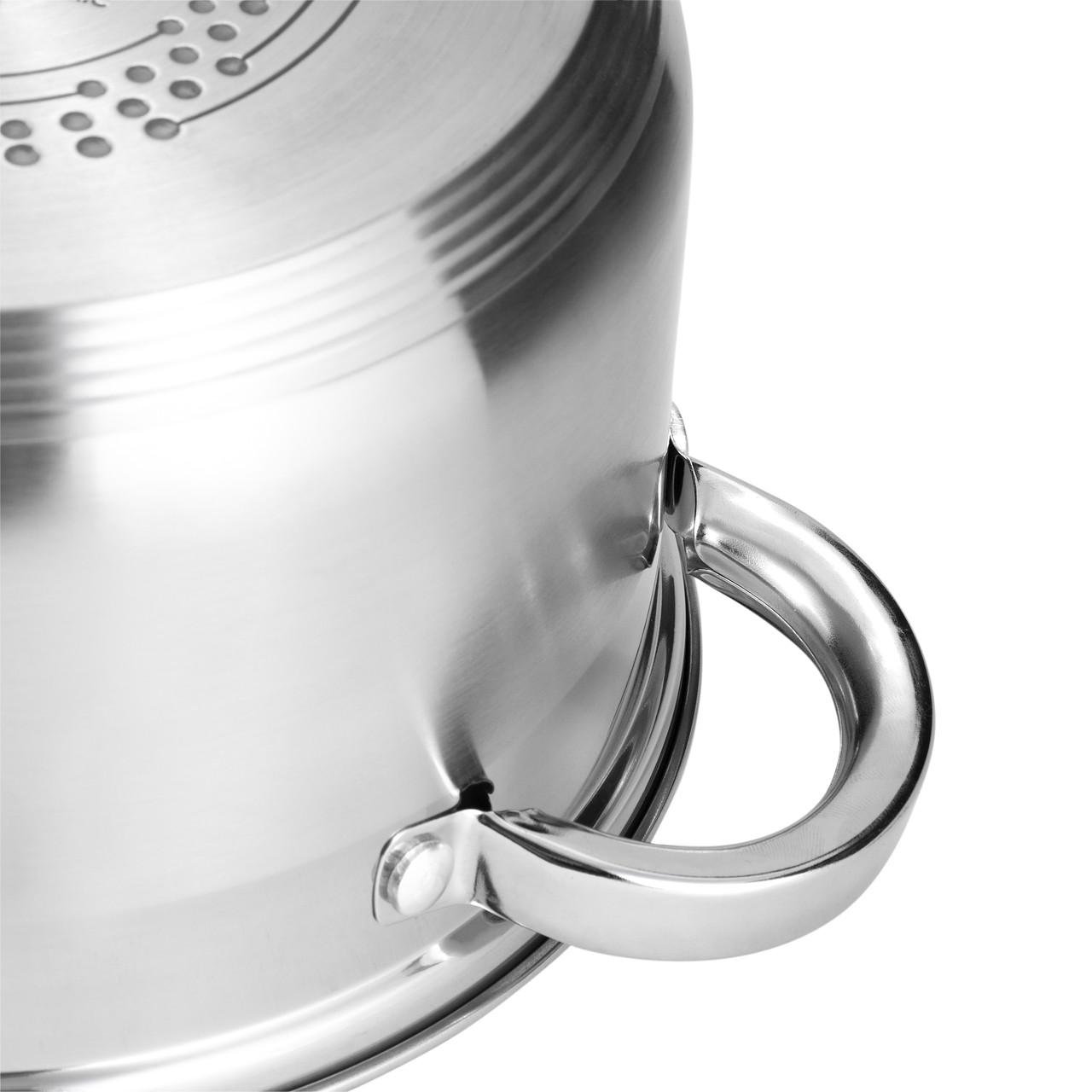 Набір каструль із кришками Kamille КМ-5638S із нержавіючої сталі з 12 предметів Сталевий (150-84-5638S) - фото 3