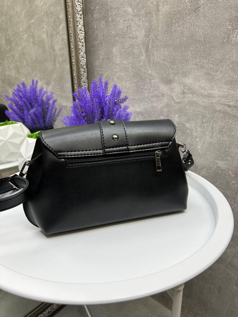 Клатч женский из экокожи через плечо Черный/Красный (2640867008) - фото 5