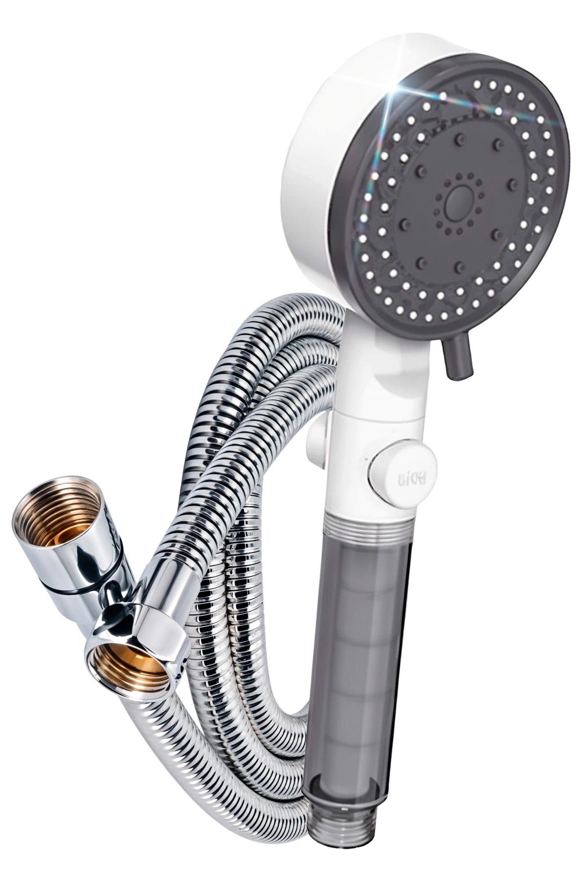 Набор для душа BRS воронка для душа 10 режимов с фильтром и кнопкой стоп/шланг для душа 1,5 м нержавеющая сталь (533674559) - фото 1 Набор для душа BRS воронка для душа 10 режимов с фильтром и кнопкой стоп/шланг для душа 1,5 м нержавеющая сталь (533674559) - фото 1