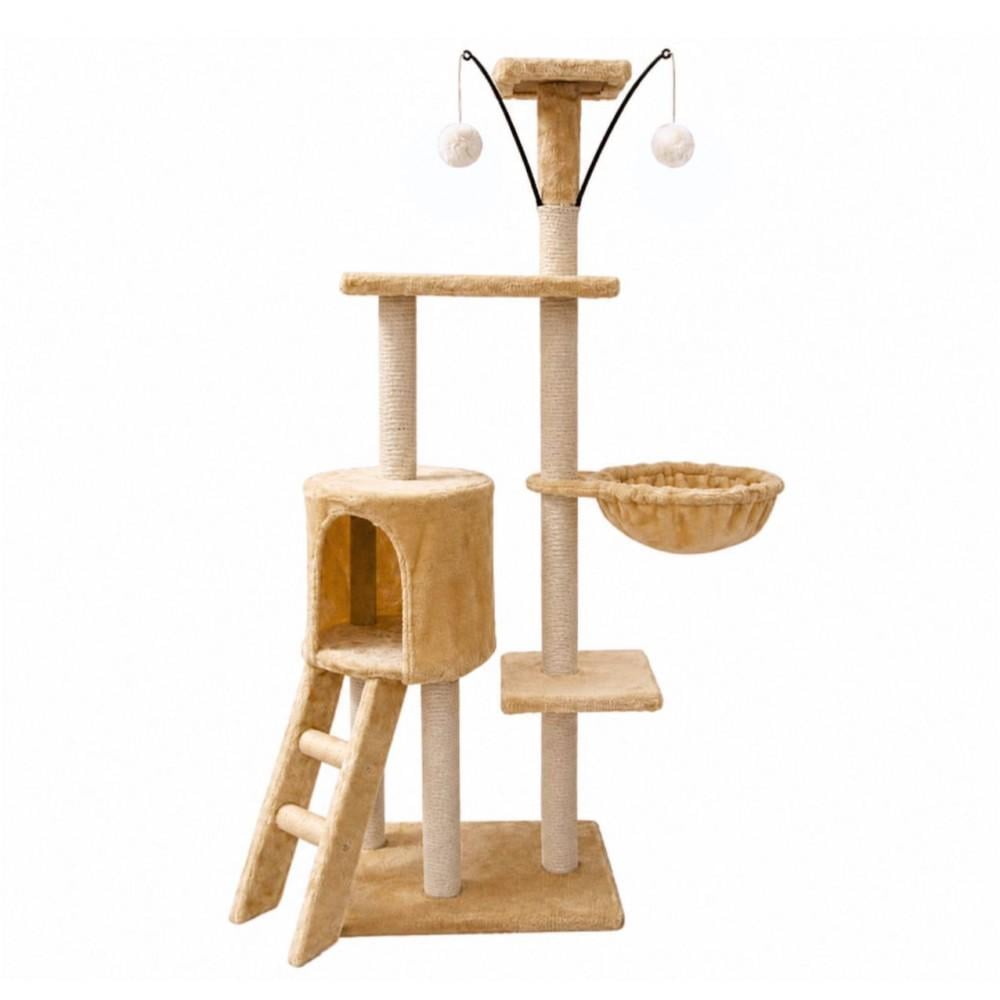 Комплекс-дряпалка для кошек Bonro B-40 игровой 138 см Бежевый (42400590) Комплекс-дряпалка для кошек Bonro B-40 игровой 138 см Бежевый (42400590)