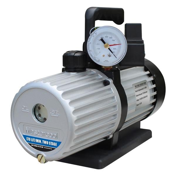 Вакуумний насос двоступінчастий з вакуумметром Mastercool 283 л/хв (MC-90612-SVB)