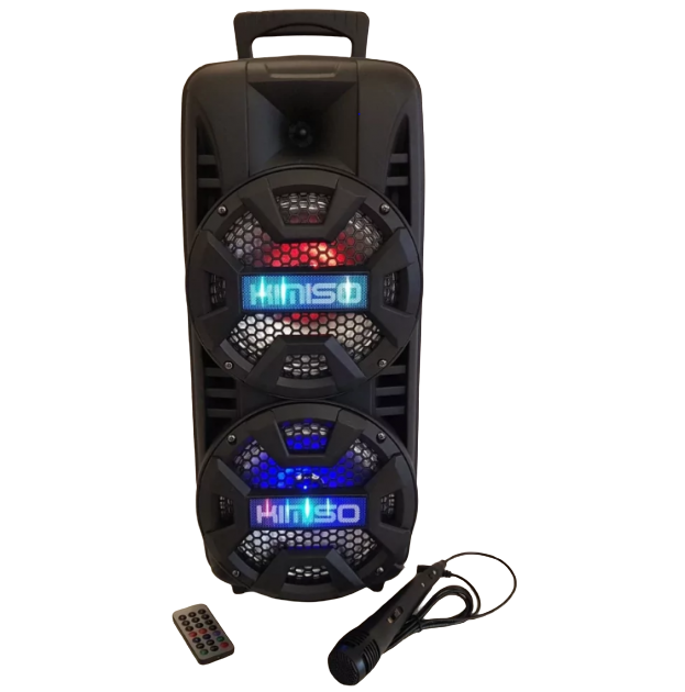 Колонка Kimiso QS-210 8'Bassх2/2000 W с микрофоном (Col-016)