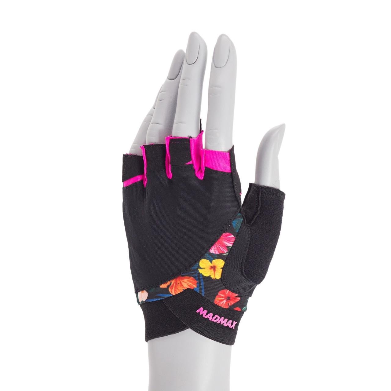 Рукавички для фітнесу MadMax MFG-770 Flower Power Gloves M Black/Pink