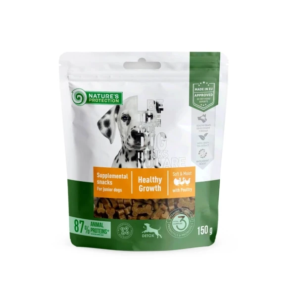 Лакомство для собак Nature`s Protection Poultry Healthy Growth для юниоров с мясом птицы 150 г (KIKNPSP47238)