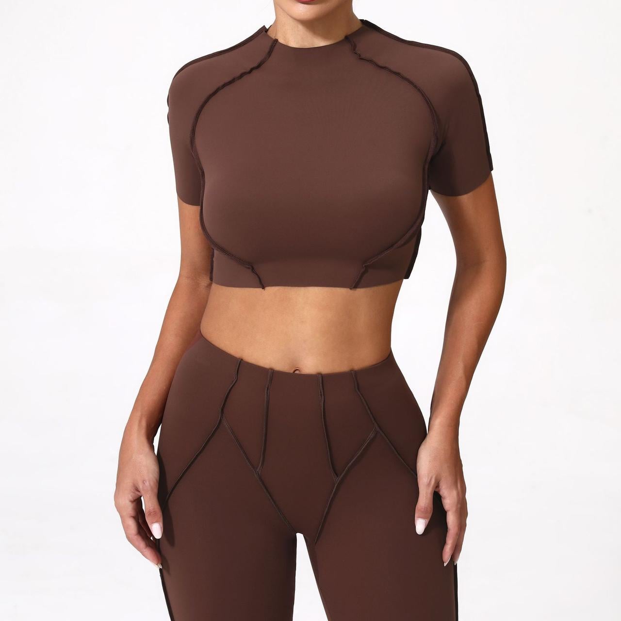 Топ-футболка со швами наружу M Шоколадный (RTX05M)